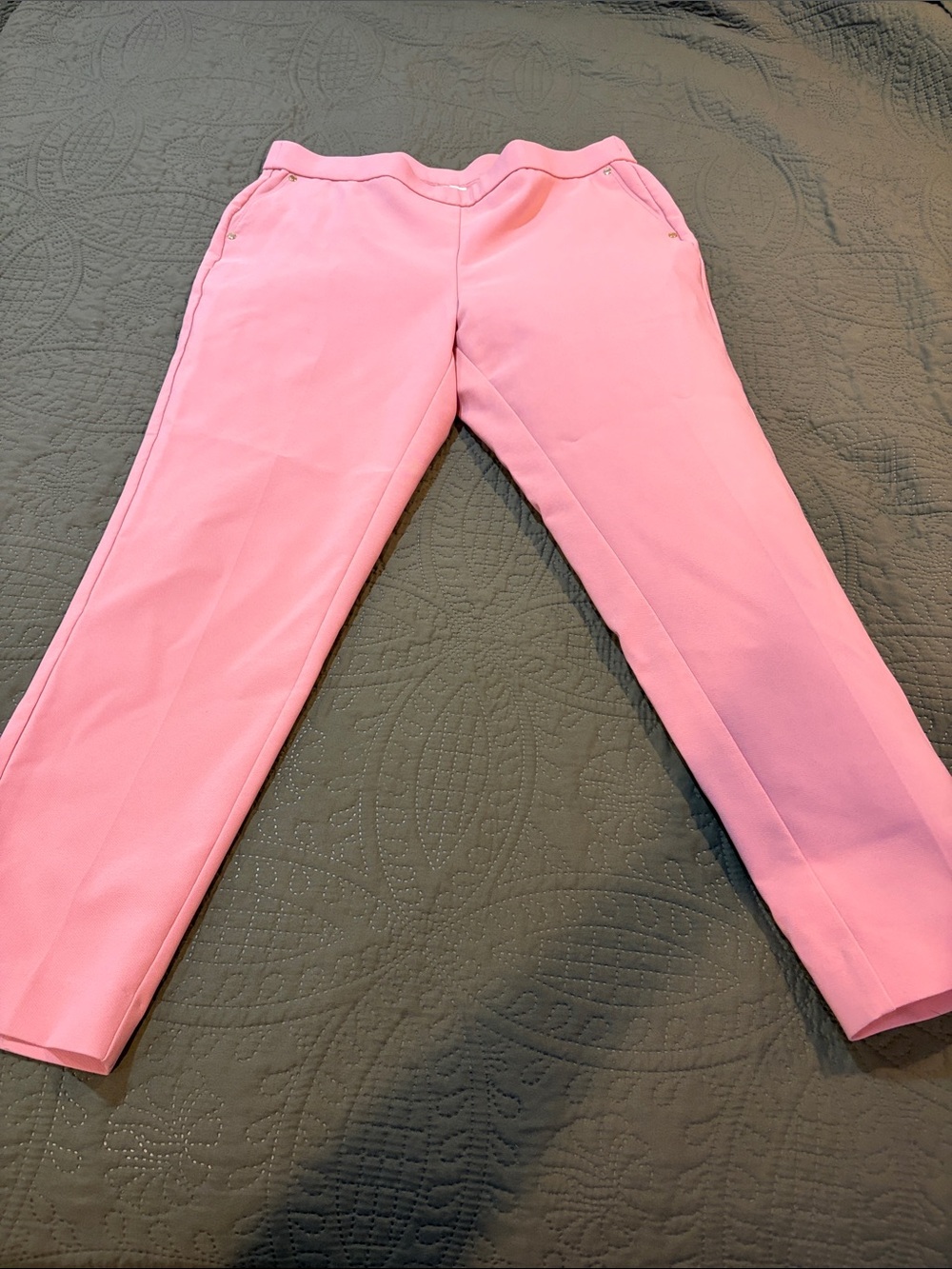 Anne Klein Pink Straight Leg Trousers